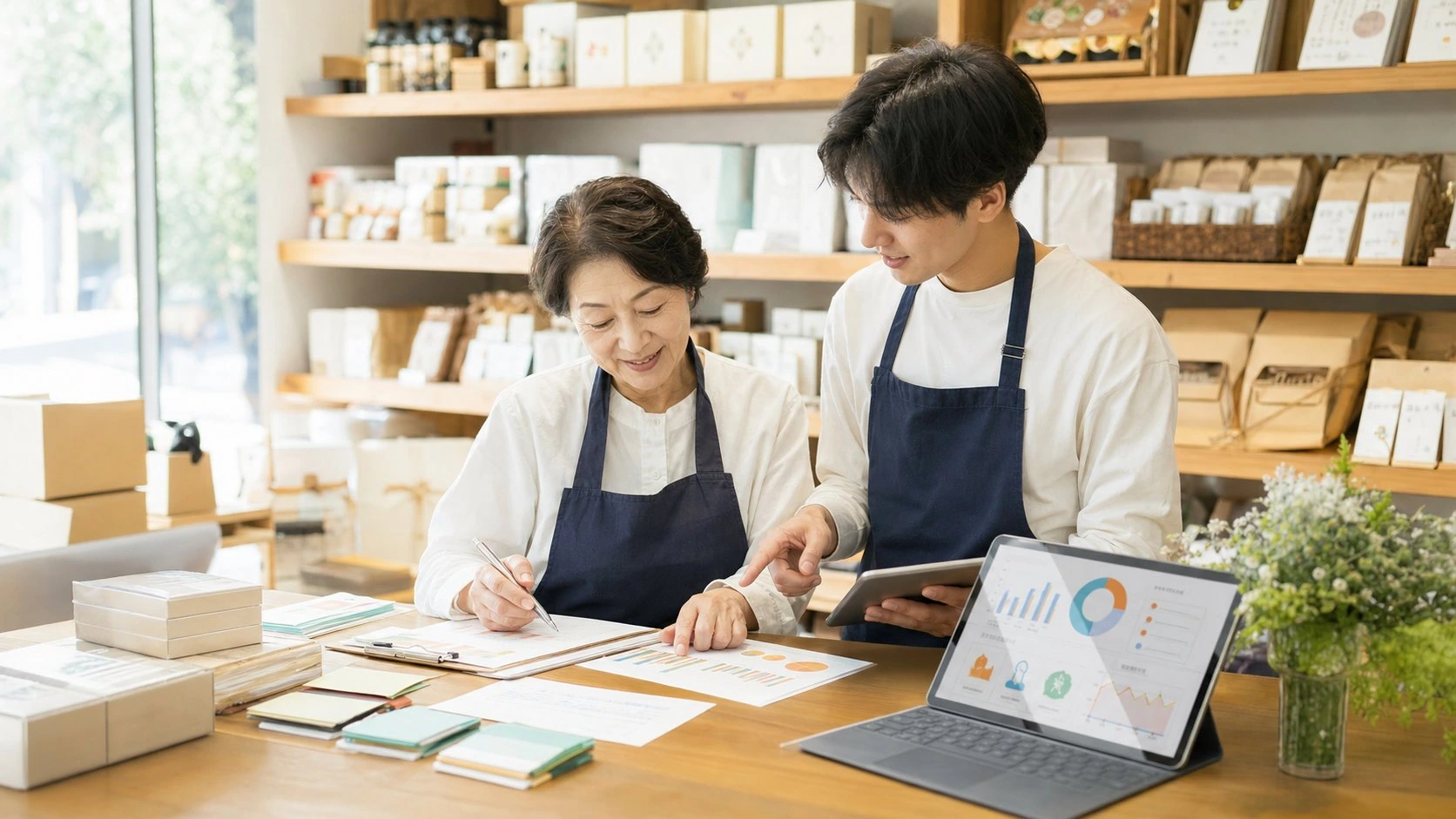 食品・小売の価格比較と棚卸しを進める業務改善イメージ