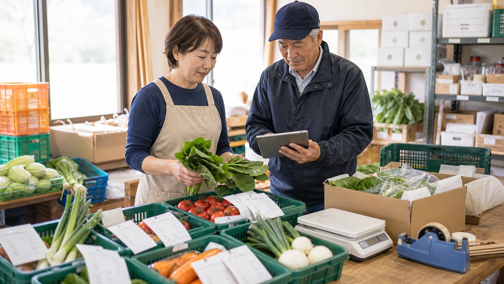 農業・産直出荷の業務改善イメージ